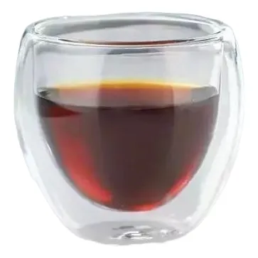 X1 Vaso Doble Vidrio 80ml Premium Multiuso Cafe Pocillo