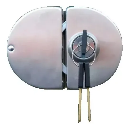 Cerrojo Cerradura Puerta Blindex Esferico Llave B198 Vidrio