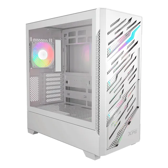 Gabinete Xpg Starker Air Btf Wh Cristal Templado Argb Led Color Blanco