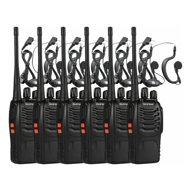 Kit 6 Radios Comunicador Baofeng 777s Profissional Ht Uhf 