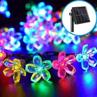 Luces Solares Parpadeantes De 5 M En Forma De Flor De Cerezo Luces Solares Parpadeantes De 5 M En Forma De Flor De Cerezo