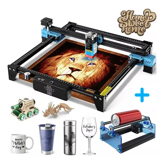 Impressora Gravadora Corte Laser Cnc 40w 30cm +rolo Rotativo