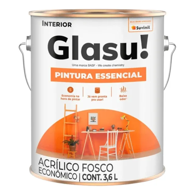 Tinta Antimofo Paredes E Tetos 38 Cores Glasu Suvinil 3,6l