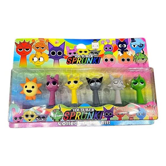 Sprunki Muñecos Juego X6 Figuras Blister