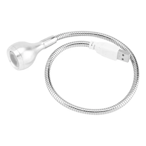 Lampara Led Usb Mini Flexible Escritorio Luz 1w Cuello Largo