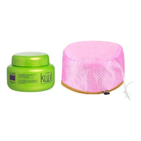 Mascara Reparadora Kuul Cure Me 245gr + Gorra Eléctrica Rosa