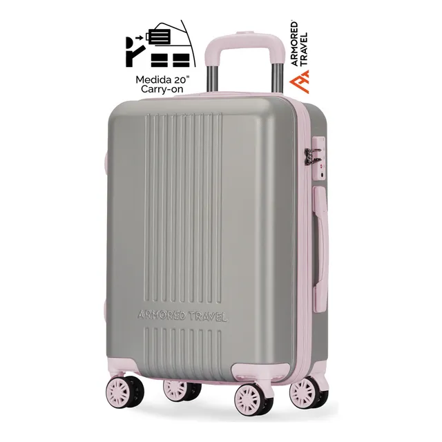 Maleta De Viaje Rígida Carry On De Mano Cabina Modelo Andrea 20 Pulgadas 10 Kg Con Candado Alta Seguridad Tsa Lock Armored Travel