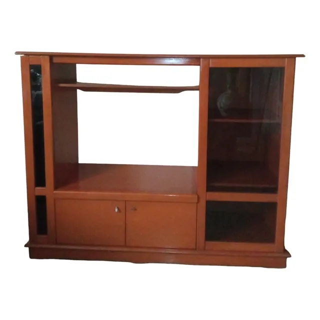 Mueble De Entretenimiento Muy Amplio Con Vidrio