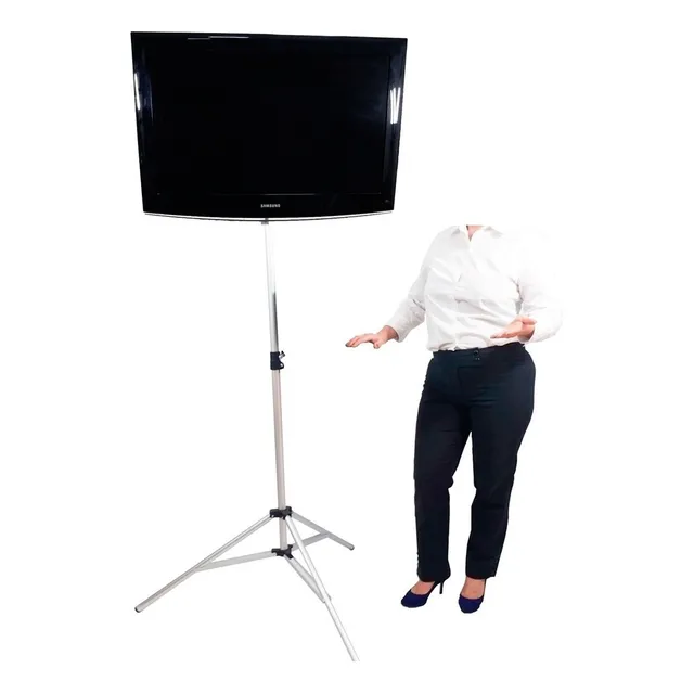Pedestal De Chão Tv Com Rodizios Lcd Video Karaokê 1,60m