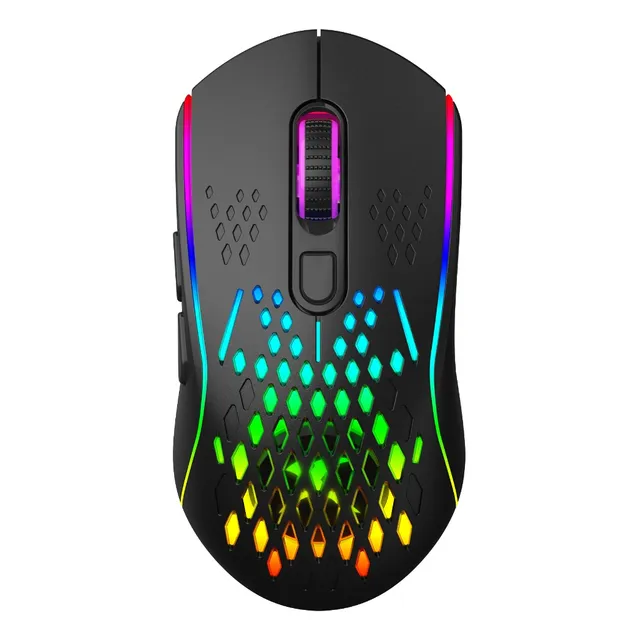 Mouse Gamer Inalambrico Xtrike Me 7 Boton 8000 Dpi Rgb Usb Color Negro