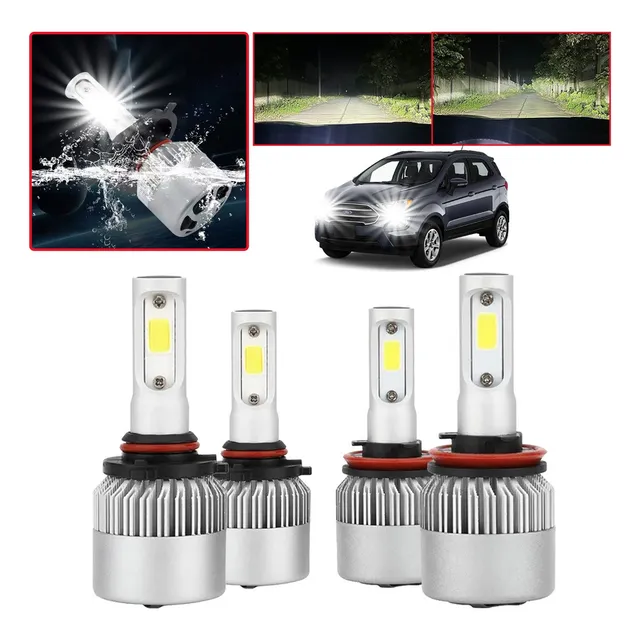 Kit De Focos Led Luz Alta Y Baja 8000lm 6000k For Ford