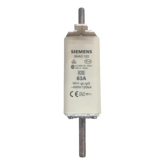 Fusível Retardado Nh1 63a 3na3 122 Siemens Kit C/3 Peças