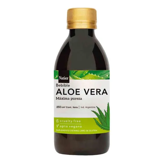 Natier Jugo De Aloe Vera 100% Natural Bebible 250ml Defensas