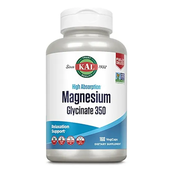 Cápsulas De Glicinato De Magnesio Kal, Totalmente Quelatadas