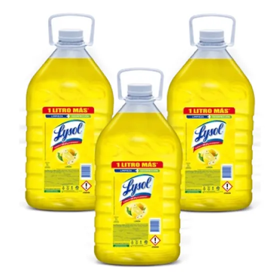 Lysol Limpia Pisos Limon 3 X 5 L