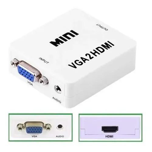 Conversor Convertidor Adaptador Vga A Hdmi Audio Cable Usb