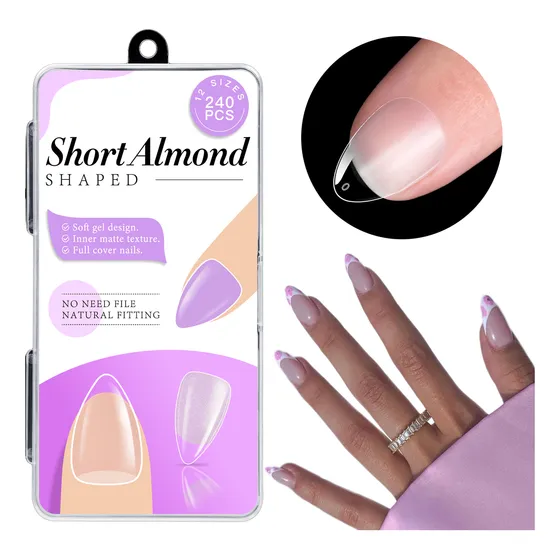 Corto Soft Gel Uñas Postizas Tips Diferentes Models 240pz