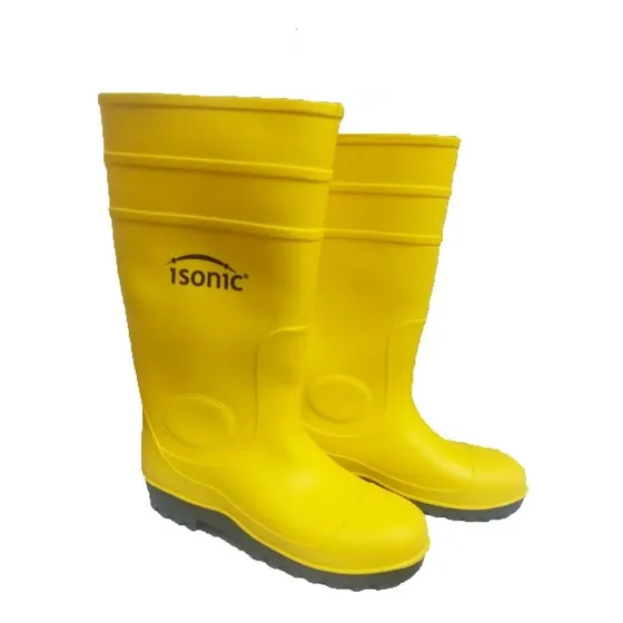 Pack 2 Bota De Goma Pvc Caña Larga 38 Cm Alto Amarilla