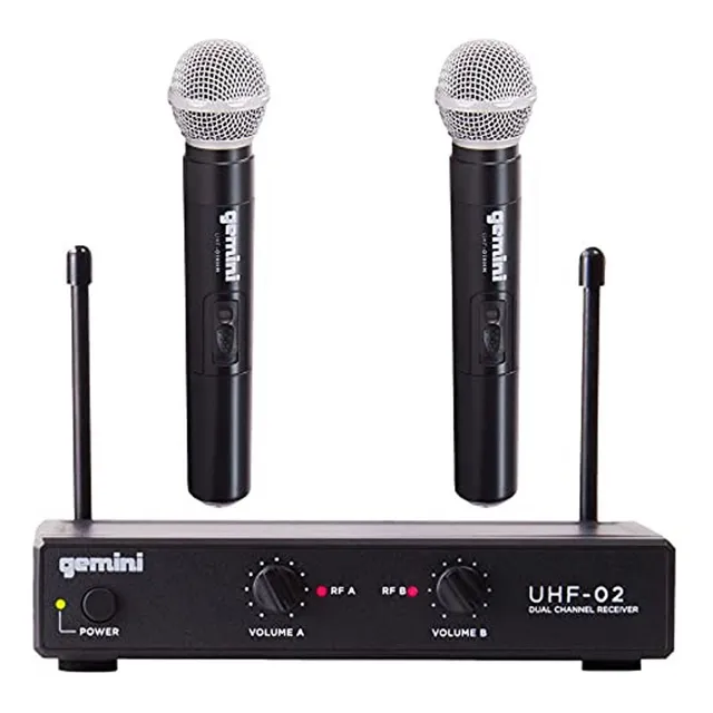 Microfono Inalambrico Gemini Uhf02ms12 Dos Micros