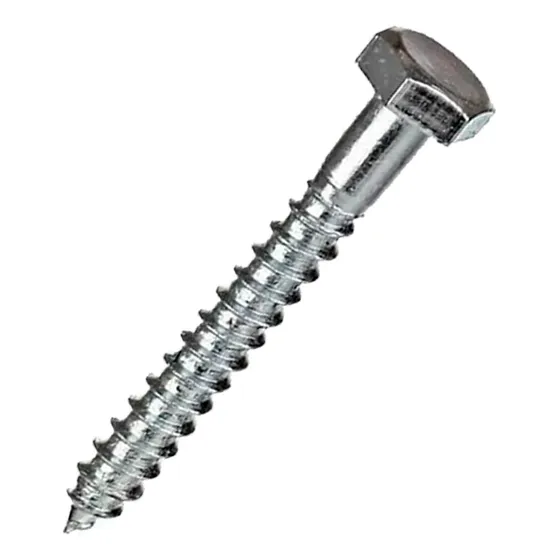Tornillo Tirafondo Hexagonal Zincado 5/16 X 2-1/2 X 100uni.