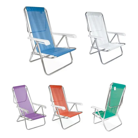 Reposera Silla Aluminio 8 Posiciones Exahome Playa Camping Anis
