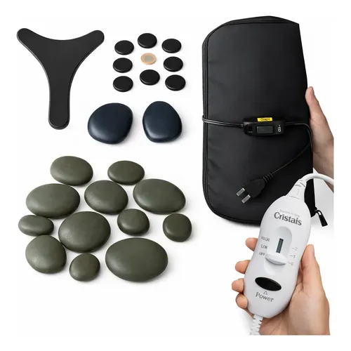 Hot Stones Massage Warmer Kit Primachen 21 Pcs Massage Set