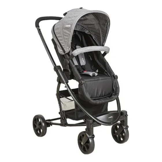 Carrinho De Bebê Kiddo Prima Melange Grafite (0 A 15 Kg)