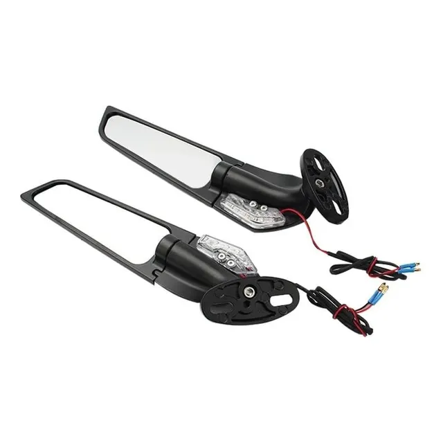 Espejos Retrovisor Alerón Direccionales Led Moto Carenada