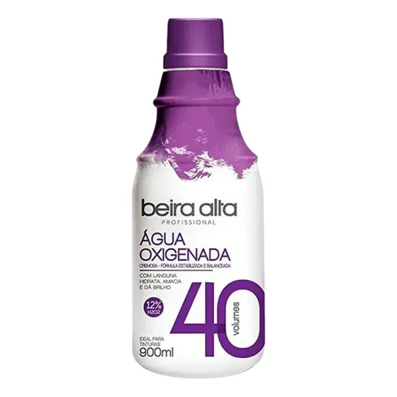 Água Oxigenada Lanolina Cremosa Beira Alta 900ml 40 Volumes