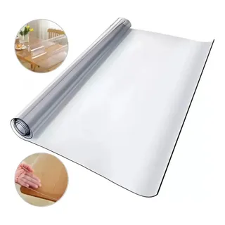 Mantel Protector Transparente De Pvc Para Mesas De Comedor Y Escritorios (100 X 150 Cm) Blanco