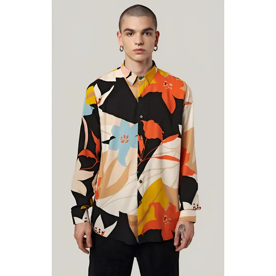 Camisa Luxo Estampada  Manga Larga Moondancer 7