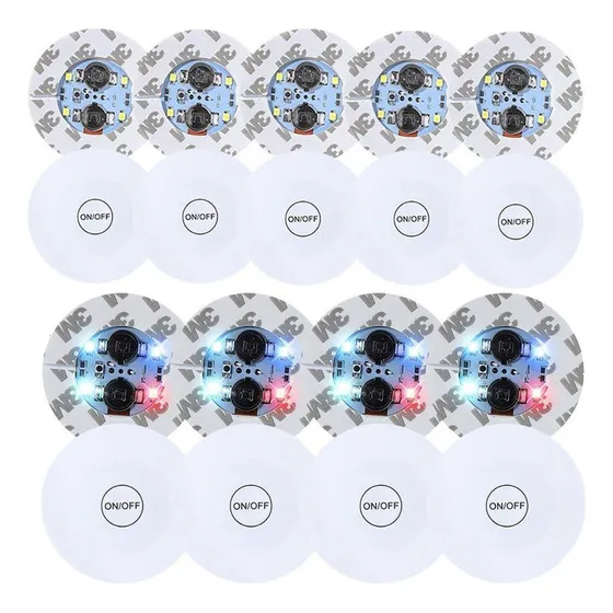 20 Pegatinas botellas luces led posavasos luces luz Rgb Luz 20pcs
