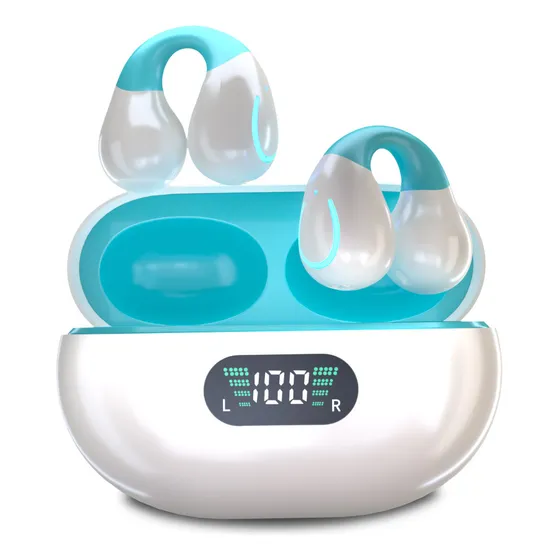 Auriculares deportivos inalámbricos Bluetooth 5.3 Tws con micrófono Hancdon Q71 Bluetooth Con Clip Para La Oreja V5.4 Audifonos Con Cancelacion De Ruido Gamer