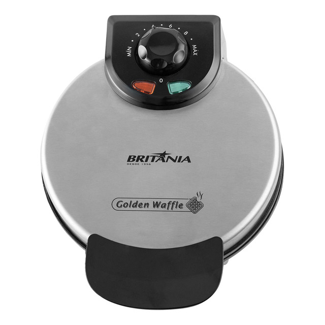 Máquina Golden Waffle 850w Cinza Britânia 127v Máquina Golden Waffle 850w Cinza Britânia 127v