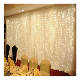 Cortina Luces 6x3m 608 Leds Decoración Fiesta Blanco Cálido Cortina Luces 6x3m 608 Leds Decoración Fiesta Blanco Cálido