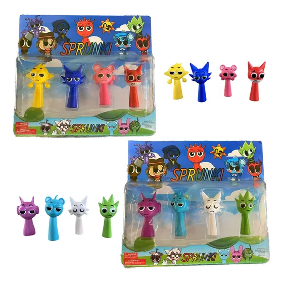 Set De Muñecos Sprunki Incredibox Roblox X4 Figuras