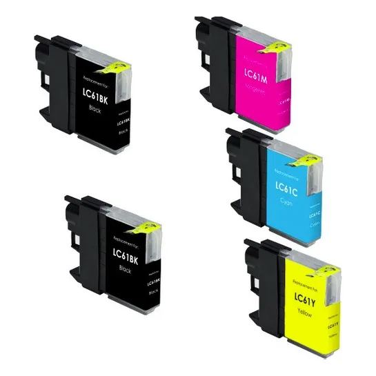 5 Cartuchos Compatibles Con  Lc-61xl Genericos Kit 5