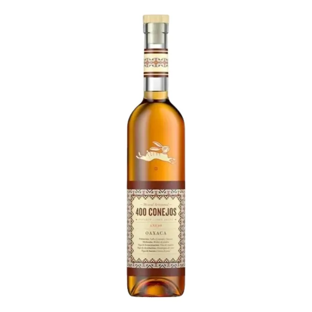 2 Pzs Mezcal 400 Conejos Añejo 700 Ml