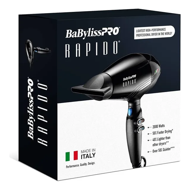 Secadora De Cabello Babyliss Rapido Con Motor Ferrari