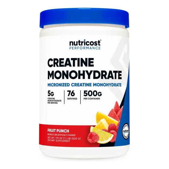 Monohidrato De Creatina En Polvo Nutricost Fruit Punch 500 G