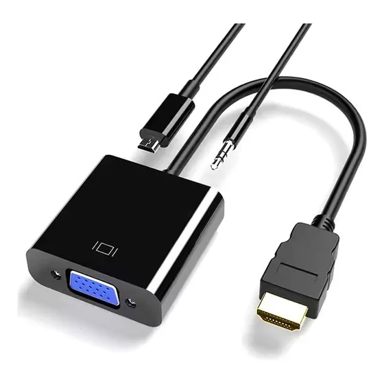 Cable Adaptador Hdmi A Vga Con Cable Micro Y Audio Nycetek