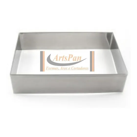 Aro Para Bolo Em Inox - Retangular - 30x20x10