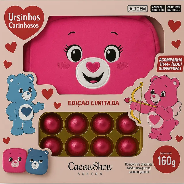 Bombom Chocolate Necessarie Ursinhos Carinhosos Cacau Show