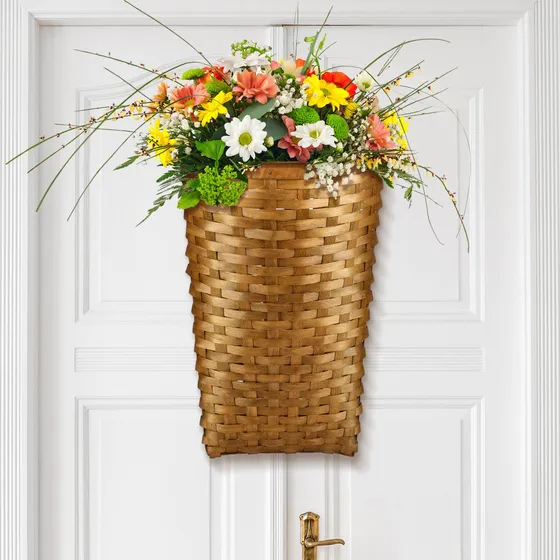 Cesta Tejida Para Colgar Pared Colgante Almacenamiento Casa
