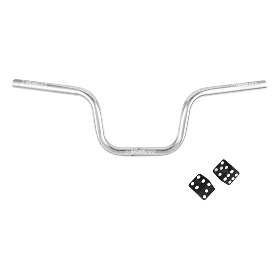 Guidão Para Bicicleta Tipo Moto Cg Titan Bike Alto Retrô Cor Cromado