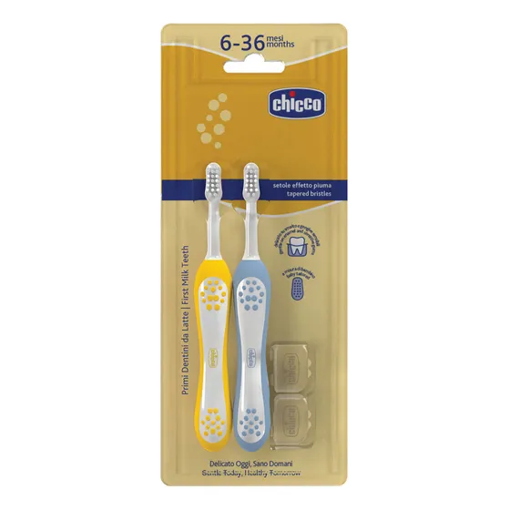 Chicco 2 Pack Cepillo De Dientes Con Protector 6-36m