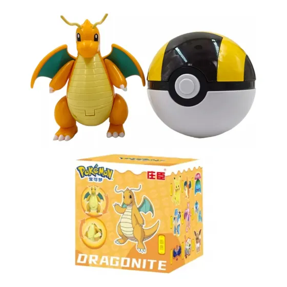 Pokemon Com Pokebola Boneco Dragonite Pikachu Charizard Mew
