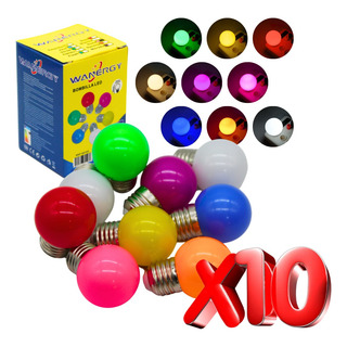 Pack 10 Focos Led Mini Bombilla De Colores E27 Decoración Pack 10 Focos Led Mini Bombilla De Colores E27 Decoración