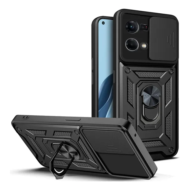 Funda Armor Anillo Antishock Con Protector Camara Deslizable