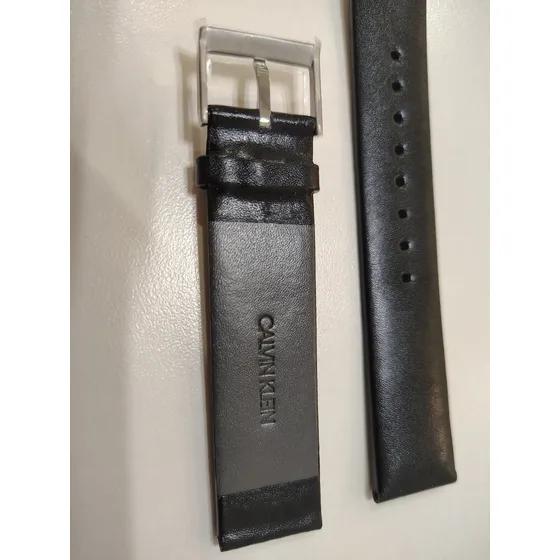 Correa De Piel Reloj Calvin Klein Negro 2 Cm